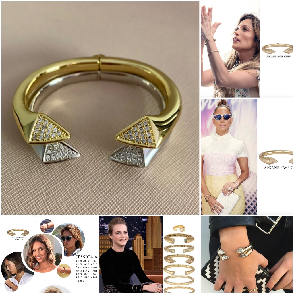 New Melinda Maria Sloane Pave Cz Cuff